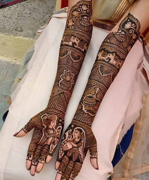 Mehndi is a type of body Simple Mehndi Design craftsmanship and brief skin improvement normally drawn on hands or legs, in which beautiful