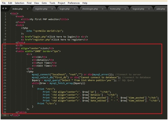 PHP learning