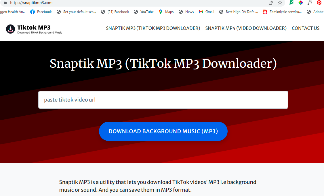 TikTok audio downloader